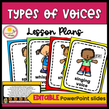 Preview of Lesson Plans for Types of Voices - Sing Speak Whisper Shout