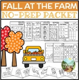 Fall at the Farm NO-PREP Math and Literacy Packet | Thanks