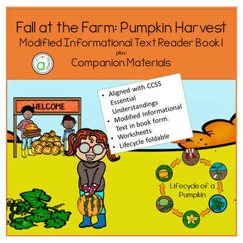 Preview of Fall at the Farm: Pumpkin Haret Modified Informational text Book 1