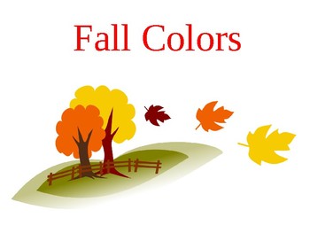 Preview of Fall colors posters/flash cards