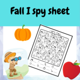 Fall I spy activity sheet