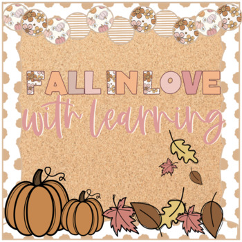 Preview of Fall in Love with Learning Bulletin Board Decor Set