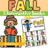 Fall interactive books for speech therapy