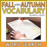 Fall into Autumn Vocabulary Word Search
