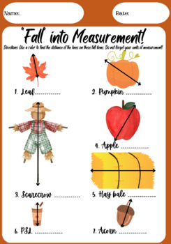Preview of Fall into Measurement Activity! FREEBIE!