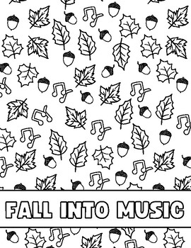 Preview of Fall into Music Coloring Page