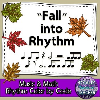 Preview of Music Worksheets: Music Math {Fall into Rhythm Leaves}