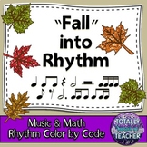 Music Worksheets: Music Math {Fall into Rhythm Leaves}