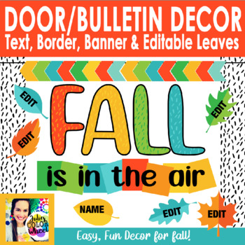 Preview of Fall is in the Air Bulletin Board or Door Decor Kit