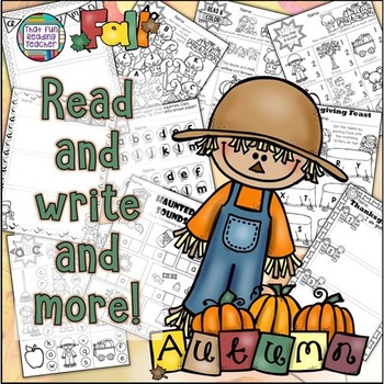 Preview of Fall literacy worksheets | No prep