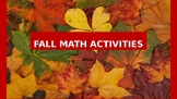 INTERACTIVE FALL themed math activities for PRE-K/K