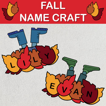 Preview of Fall name craft / Leaves name craft | Back To School