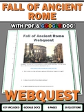 Fall of Ancient Rome - Webquest with Key (Google Doc Included)