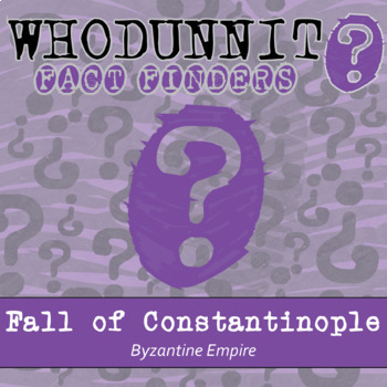 Preview of Fall of Constantinople Whodunnit Activity - Printable & Digital Game Options