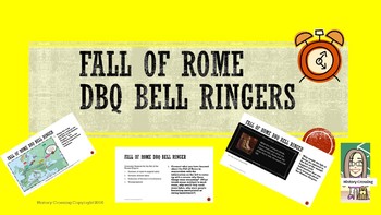 Preview of Fall of Roman Empire DBQ Bell Ringers