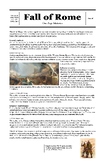 Fall of Rome: A One Page History