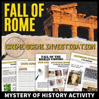 Preview of Fall of Rome Ancient Roman Empire Activity CSI Mystery of History Analysis