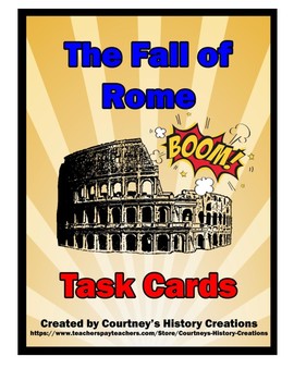 Preview of Fall of Rome Task Cards - World History Task Cards
