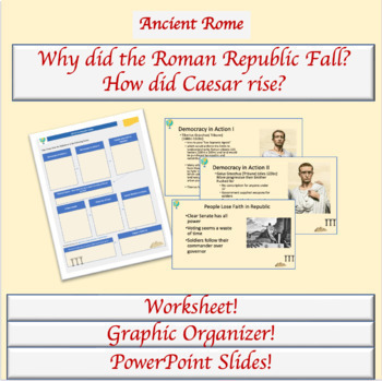 Preview of Fall of the Roman Republic Lesson Plan | Ancient Rome | SPQR | Julius Caesar