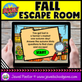 Autumn or Fall Escape Room Boom Cards | Trivia Questions D