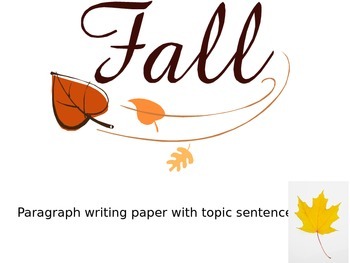 Preview of Fall paragraph writing