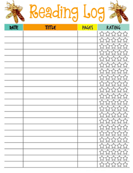 Fall reading log style 2 by Sunny Mountain | TPT