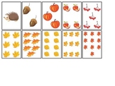 Fall themed Number Matching Cards preschool educational ac