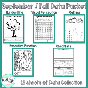 Preview of Fall themed OT Data Tracking Packet | Handwriting, Cutting, Visual, EF