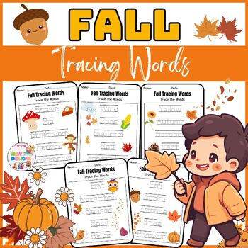 Fall Season Vocabulary Tracing Activity | Autumn | Printable October ...