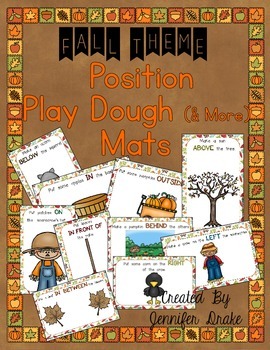 Preview of Fall/Autumn Theme: Position Words Play Dough (and More) Mats!