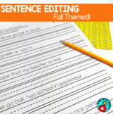 Fall/Back to School Themed Sentence Editing Practice