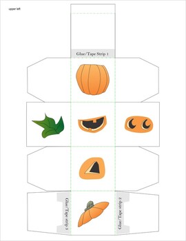 Fall, Halloween: Build Your Own Pumpkin Dice Game by Cheapie Speechie