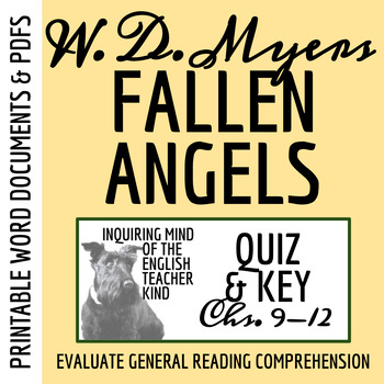 Preview of Fallen Angels by Walter Dean Myers Quiz and Answer Key (Chapters 9 through 12)