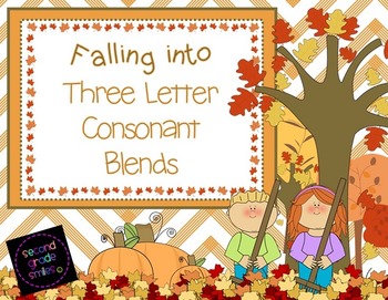 Preview of Three Letter Consonant Blends (Fall Theme)