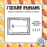 Falling Rhythms - Rhythm Composition & Dictation Worksheets