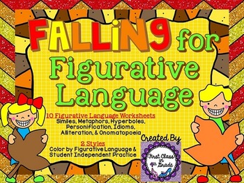 Preview of Falling for Figurative Language (Autumn Literary Device Unit)