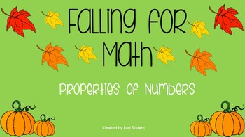 Preview of Falling for Math: A Properties of Numbers Review Game