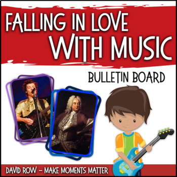 Preview of Falling in Love with Music - Feb. Musician of the Month Music Bulletin Board Set