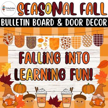 Preview of Falling into Learning Fun!: Creative Fall Bulletin Board and Door Decor Craft