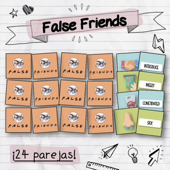 False Friends worksheet for Pre-intermediate