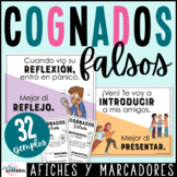 Falsos cognados - Spanish False Cognates Posters and Bookmarks