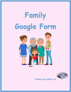Preview of Família (Family in Portuguese) Google Form Quiz Distance Learning