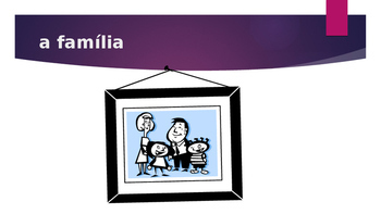 Preview of Família (Family in Portuguese) Google Slides