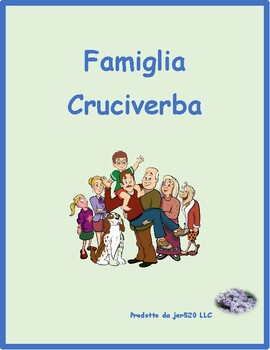 Famiglia (Family in Italian) crossword puzzle by jer TpT