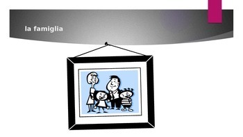 Preview of Famiglia (Family in Italian) PowerPoint