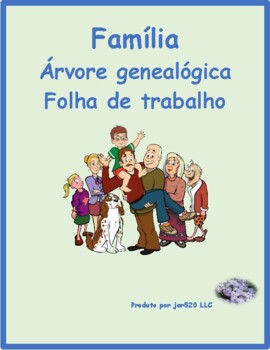 Preview of Família (Family in Portuguese) Family Tree Worksheet 2