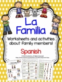 Familia - SPANISH  Family worksheets & flashcards / Distan