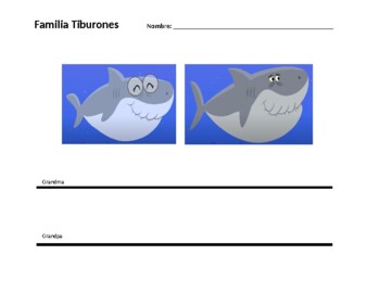 Preview of Familia Tiburones Packet