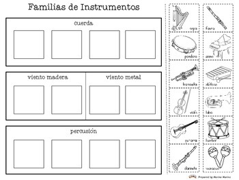 Preview of Familias de Instrumentos Musicales