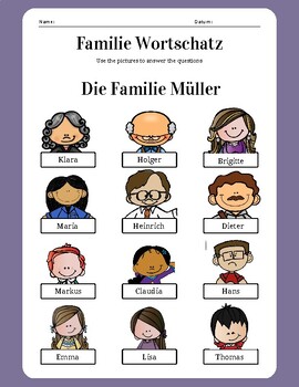 Preview of Family Tree Worksheets with Answer Key
